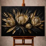 Black & Gold Wall Art wall art print for elegant interiors