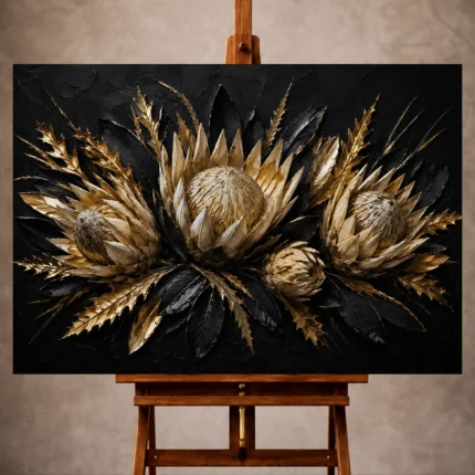 Black & Gold Wall Art wall art print for elegant interiors