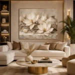 Magnolia Vase Still Life Magnolia Wall Art Canvas Print - Image 10