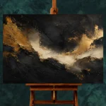 Gilded Passage Black & Gold Wall Art Canvas Print - Image 2
