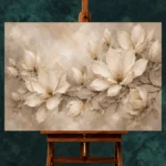 Branching Ivory Magnolias Magnolia Wall Art Canvas Print - Image 2
