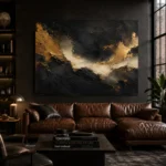Gilded Passage Black & Gold Wall Art Canvas Print - Image 4