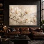 Lakeside Magnolia Branch Magnolia Wall Art Canvas Print - Image 4