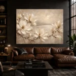Coastal Magnolia Branch Magnolia Wall Art Canvas Print - Image 4