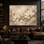 Branching Ivory Magnolias Magnolia Wall Art Canvas Print - Image 4