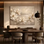 Coastal Magnolia Branch Magnolia Wall Art Canvas Print - Image 5