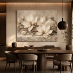 Magnolia Vase Still Life Magnolia Wall Art Canvas Print - Image 5