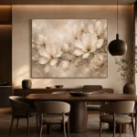 Branching Ivory Magnolias Magnolia Wall Art Canvas Print - Image 5