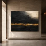 Gilded Horizon Black & Gold Wall Art Canvas Print - Image 6