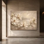Coastal Magnolia Branch Magnolia Wall Art Canvas Print - Image 6