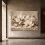 Magnolia Vase Still Life Magnolia Wall Art Canvas Print - Image 6