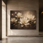 Shadowed Ivory Magnolias Magnolia Wall Art Canvas Print - Image 6