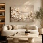 Coastal Magnolia Branch Magnolia Wall Art Canvas Print - Image 7
