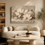 Magnolia Vase Still Life Magnolia Wall Art Canvas Print - Image 7