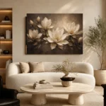 Shadowed Ivory Magnolias Magnolia Wall Art Canvas Print - Image 7