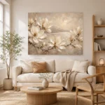 Coastal Magnolia Branch Magnolia Wall Art Canvas Print - Image 8