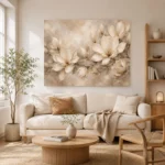 Branching Ivory Magnolias Magnolia Wall Art Canvas Print - Image 8