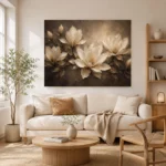 Shadowed Ivory Magnolias Magnolia Wall Art Canvas Print - Image 8