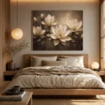 Shadowed Ivory Magnolias Magnolia Wall Art Canvas Print - Image 9