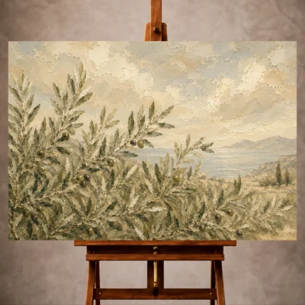 Olive Branch Wall Art wall art print for elegant interiors