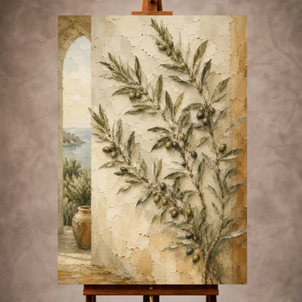 Olive Branch Wall Art wall art print for elegant interiors