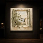 Mediterranean Window Olive Branch Wall Art Canvas Print - Image 9
