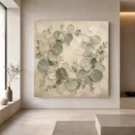 Circular Branch Eucalyptus Wall Art Canvas Print - Image 6