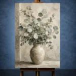 Ceramic Vase Eucalyptus Wall Art Canvas Print - Image 2