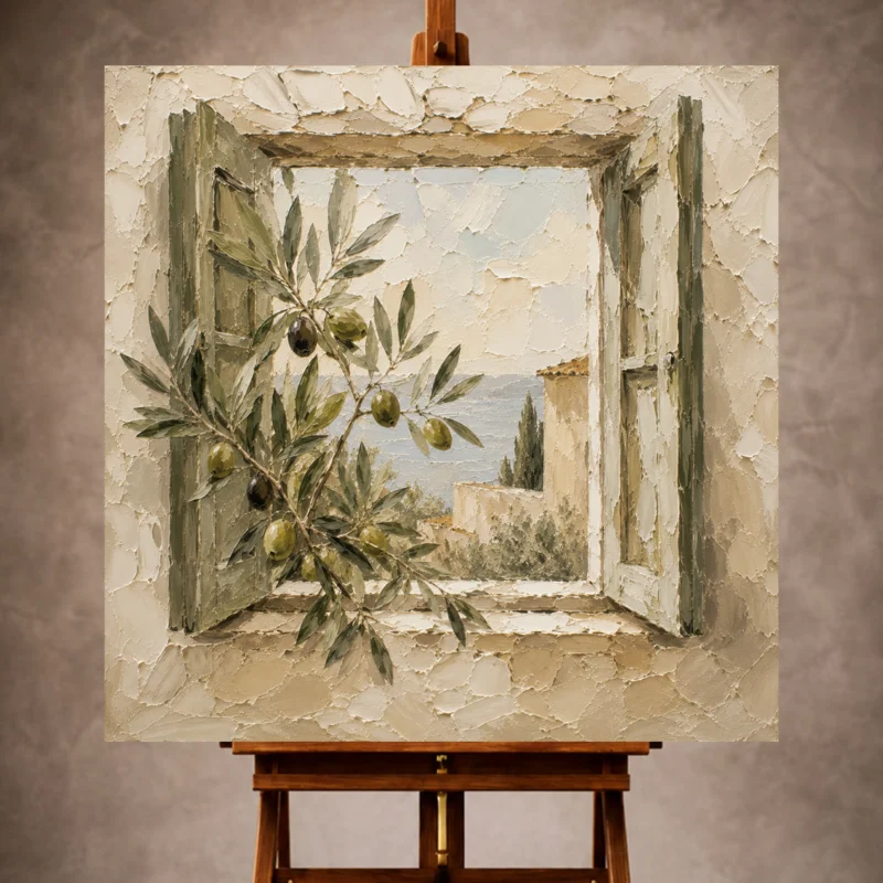Olive Branch Wall Art wall art print for elegant interiors