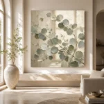 Layered Branch Eucalyptus Wall Art Canvas Print - Image 10