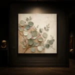 Warm Plaster Eucalyptus Wall Art Canvas Print - Image 9