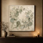 Circular Branch Eucalyptus Wall Art Canvas Print - Image 8