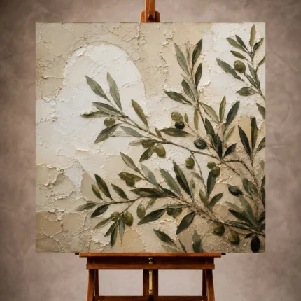 Olive Branch Wall Art wall art print for elegant interiors