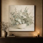 White Bowl Eucalyptus Wall Art Canvas Print - Image 8
