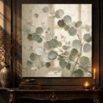 Layered Branch Eucalyptus Wall Art Canvas Print - Image 4