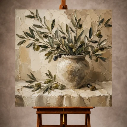 Olive Branch Wall Art wall art print for elegant interiors