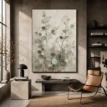 Tall Stem Eucalyptus Wall Art Canvas Print - Image 3
