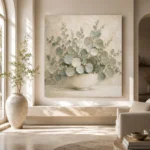 White Bowl Eucalyptus Wall Art Canvas Print - Image 10