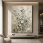 Ivory Sage Eucalyptus Wall Art Canvas Print - Image 4