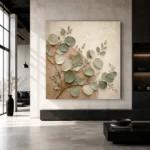 Warm Plaster Eucalyptus Wall Art Canvas Print - Image 5