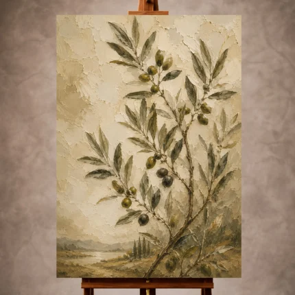 Olive Branch Wall Art wall art print for elegant interiors