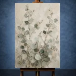 Tall Stem Eucalyptus Wall Art Canvas Print - Image 2