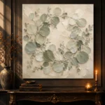 Circular Branch Eucalyptus Wall Art Canvas Print - Image 4