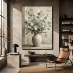 Ceramic Vase Eucalyptus Wall Art Canvas Print - Image 3