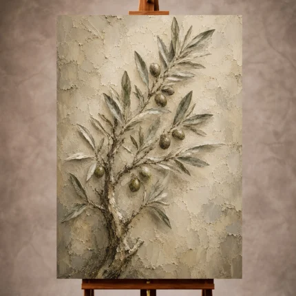 Olive Branch Wall Art wall art print for elegant interiors