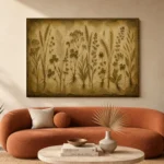 Wild Meadow Grass Herbarium Wall Art Canvas Print - Image 3