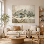 Draped Linen Eucalyptus Wall Art Canvas Print - Image 8
