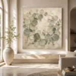 Circular Branch Eucalyptus Wall Art Canvas Print - Image 10