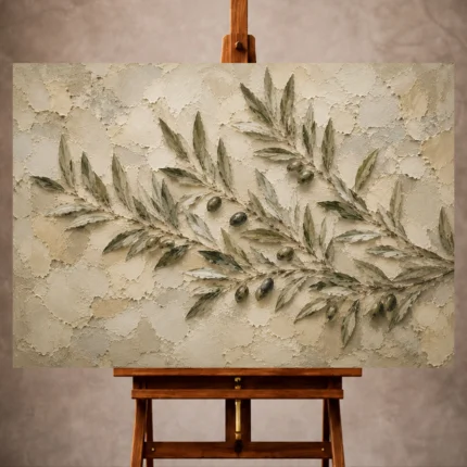 Olive Branch Wall Art wall art print for elegant interiors