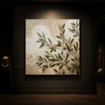 Square Olive Branch Vase Wall Art Canvas Print - Image 9